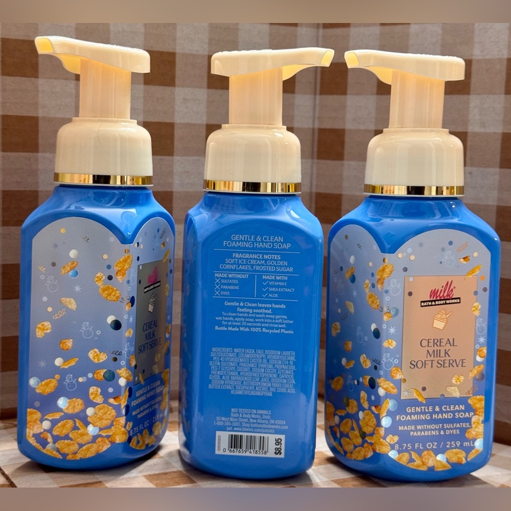 NEW B&BW(3)MILK BAR Cereal Milk Soft Serve Limited edition, foaming hand soaps - Picture 3 of 4